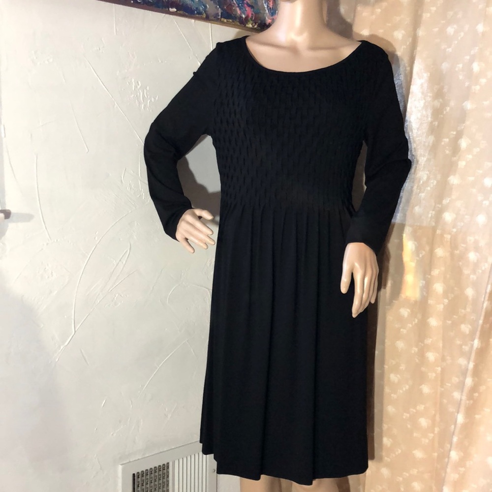 Talbots Sweater Dress Ribbed Knit Long Sleeve